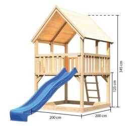 Karibu Stations de jeux Bois massif Bois naturel