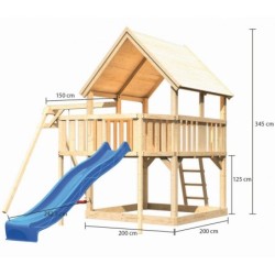 Karibu Stations de jeux Bois massif Bois naturel