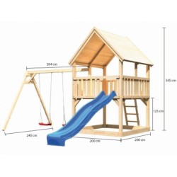 Karibu Stations de jeux Bois massif Bois naturel