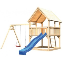 Karibu Stations de jeux Bois massif Bois naturel