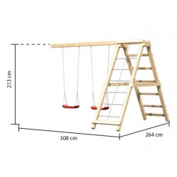 Karibu Cabanes enfants Bois massif Bois naturel