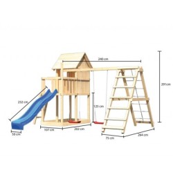 Karibu Cabanes enfants Bois massif Bois naturel