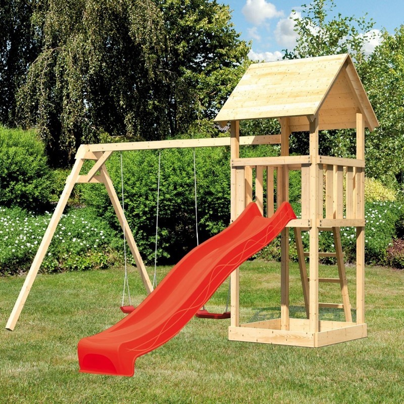 Karibu Stations de jeux Bois massif Bois naturel Karibu Stations de jeux Bois massif Bois naturel
