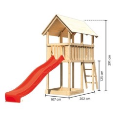 Karibu Stations de jeux Bois massif Bois naturel