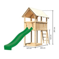 Karibu Stations de jeux Bois massif Bois naturel