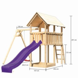Karibu Stations de jeux Bois massif Bois naturel