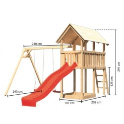 Karibu Stations de jeux Bois massif Bois naturel