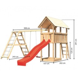 Karibu Stations de jeux Bois massif Bois naturel