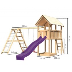 Karibu Stations de jeux Bois massif Bois naturel