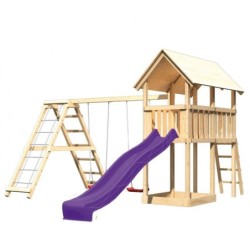 Karibu Stations de jeux Bois massif Bois naturel