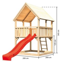 Karibu Stations de jeux Bois massif Bois naturel