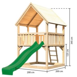 Karibu Stations de jeux Bois massif Bois naturel
