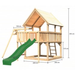 Karibu Stations de jeux Bois massif Bois naturel