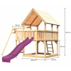 Karibu Stations de jeux Bois massif Bois naturel