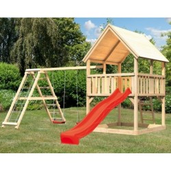 Karibu Stations de jeux Bois massif Bois naturel