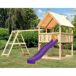 Karibu Stations de jeux Bois massif Bois naturel