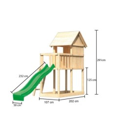 Karibu Cabanes enfants Bois massif Bois naturel