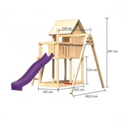 Karibu Cabanes enfants Bois massif Bois naturel
