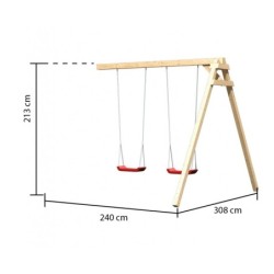 Karibu Cabanes enfants Bois massif Bois naturel