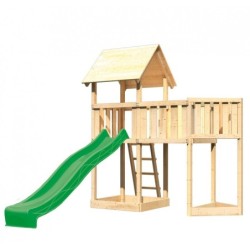 Karibu Stations de jeux Bois massif Bois naturel