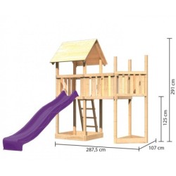 Karibu Stations de jeux Bois massif Bois naturel