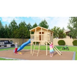Karibu Stations de jeux Bois massif Marron
