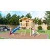 Karibu Stations de jeux Bois massif Marron