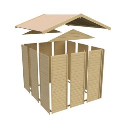 Karibu Stations de jeux Bois massif Marron