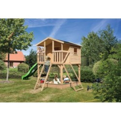 Karibu Stations de jeux Bois massif Marron