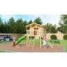Karibu Stations de jeux Bois massif Marron
