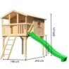 Karibu Stations de jeux Bois massif Marron