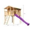 Akubi Stations de jeux Bois massif Marron