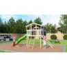 Karibu Stations de jeux Bois massif Gris terre