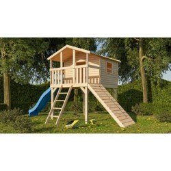 Karibu Stations de jeux Bois massif Marron