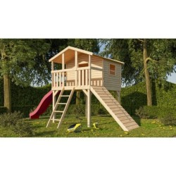 Karibu Stations de jeux Bois massif Marron