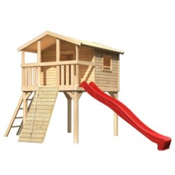 Karibu Stations de jeux Bois massif Marron