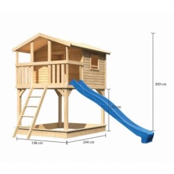 Karibu Stations de jeux Bois massif Marron