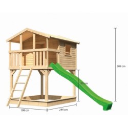 Karibu Stations de jeux Bois massif Marron