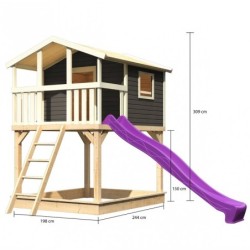 Karibu Stations de jeux Épicéa Gris terre