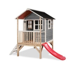 Exit Toys Cabanes enfants Bois massif Gris