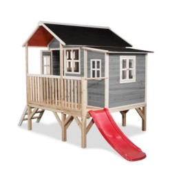 Exit Toys Cabanes enfants Bois massif Gris