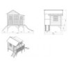 Exit Toys Cabanes enfants Bois massif Gris