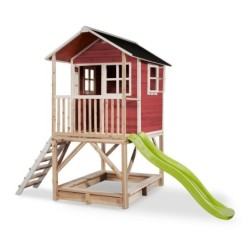 Exit Toys Cabanes enfants Bois massif Rouge