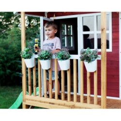 Exit Toys Cabanes enfants Bois massif Rouge