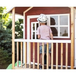 Exit Toys Cabanes enfants Bois massif Rouge