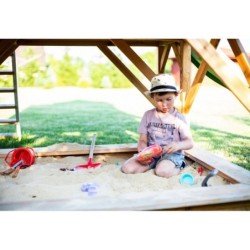 Exit Toys Cabanes enfants Bois massif Rouge