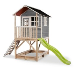 Exit Toys Cabanes enfants Bois massif Gris