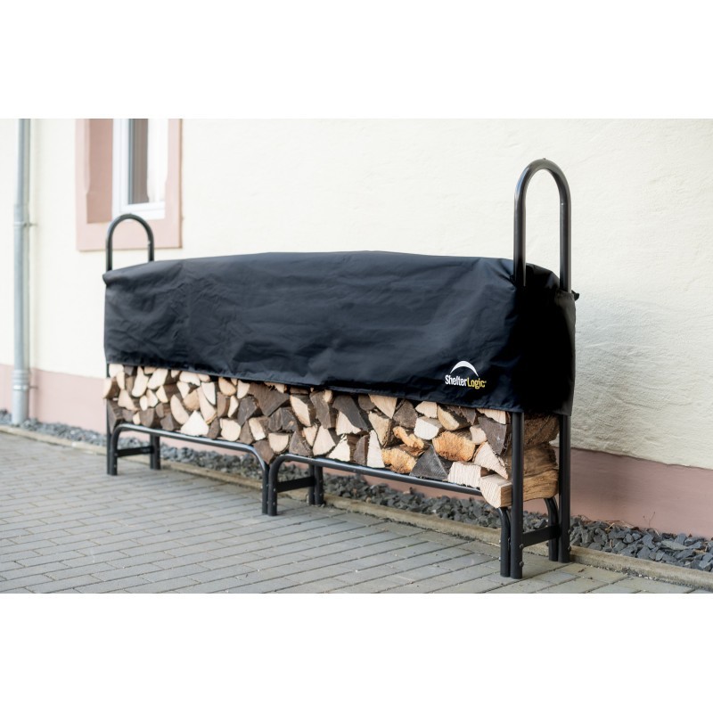 Shelter Logic Abri bûches Acier Noir 0.96m²
