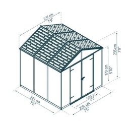 Canopia by Palram Abri de jardin résine Polycarbonate Gris 5.4m²