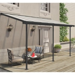 Canopia by Palram Toit de terrasse alu Aluminium Gris 10m²